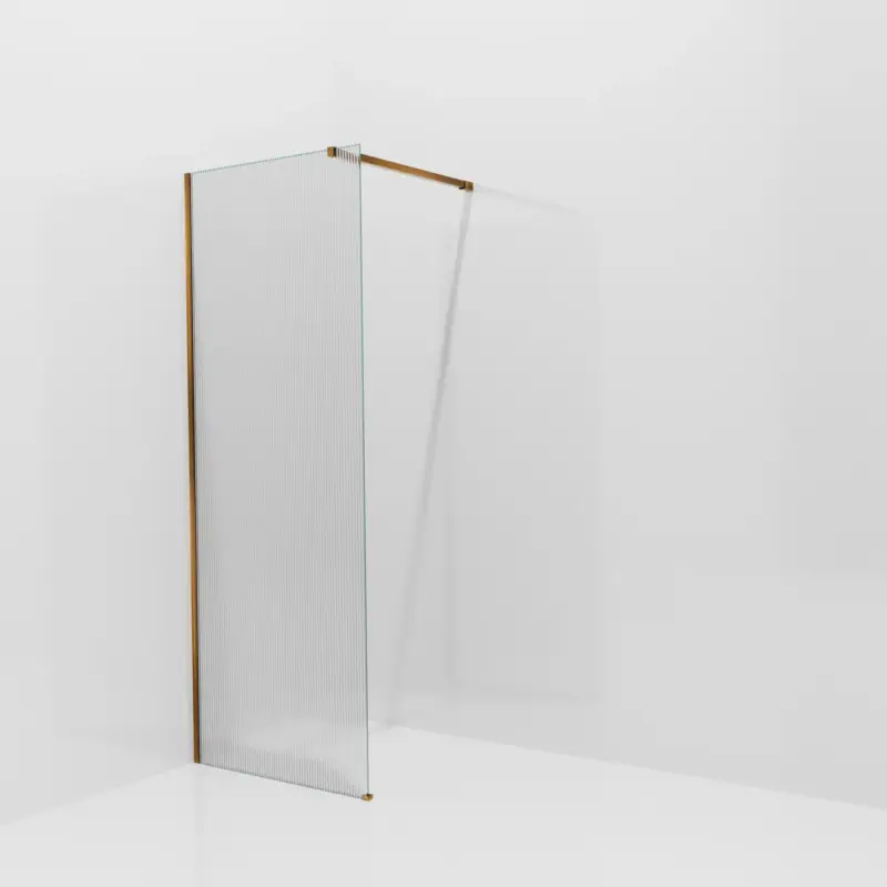 Direkt Vom Hersteller Balmani Modular Walk-In Dusche: 80 x 200 cm, Ribs, inklusive Coating, Profil Brushed Rosegold