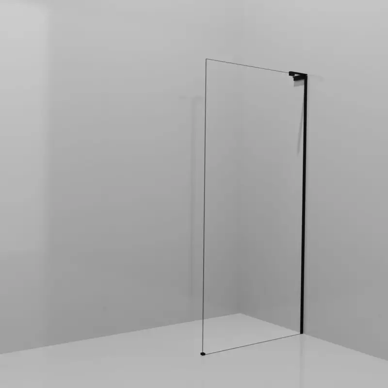 Zertifiziert Balmani Modular Walk-In Dusche: 100 x 200 cm, Klarglas, Profil Schwarz matt mit L-Shape