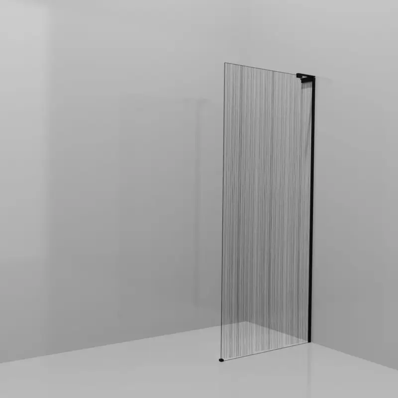 Preisreduziert Balmani Modular Walk-In Dusche: 90 x 200 cm, Mikado, Profil Schwarz matt mit L-Shape
