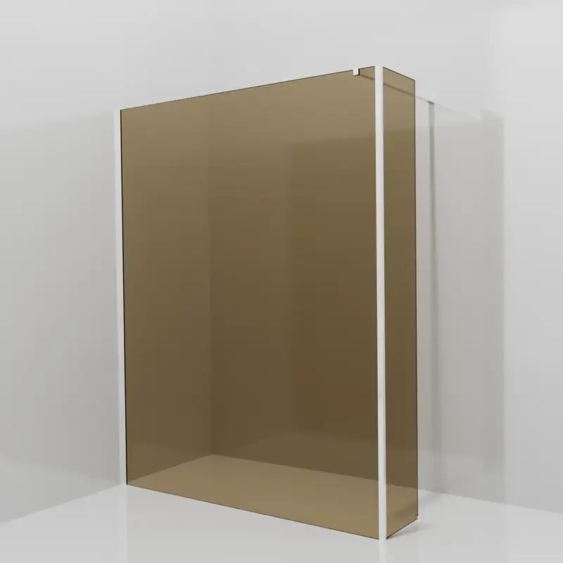 Balmani Modular Walk-In Dusche mit fester Seitenwand: 160 x 200 cm, Bronze Glas, Profil Chrom glänzend Bestseller