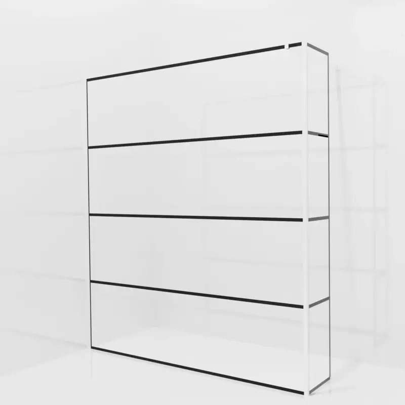 Aktuell Balmani Modular Walk-In Dusche mit fester Seitenwand: 180 x 200 cm, Lined, Profil Chrom glänzend