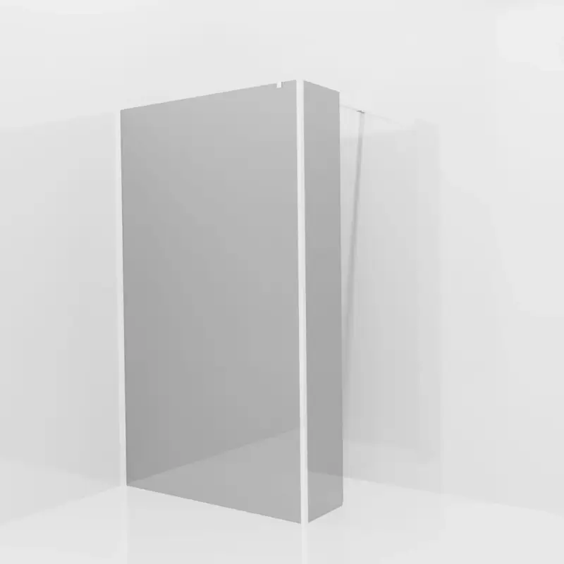 Solange Der Vorrat Reicht Balmani Modular Walk-In Dusche mit fester Seitenwand: 120 x 200 cm, Reflex-Spiegelglas, Profil Chrom glänzend