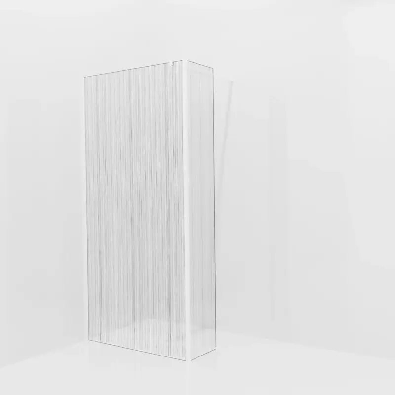 Balmani Modular Walk-In Dusche mit fester Seitenwand: 100 x 200 cm, Mikado, Profil Weiß matt Aktuell