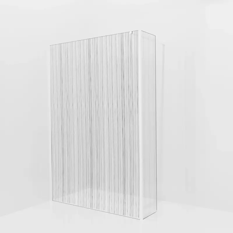 Preisknaller Balmani Modular Walk-In Dusche mit fester Seitenwand: 140 x 200 cm, Mikado, Profil Weiß matt