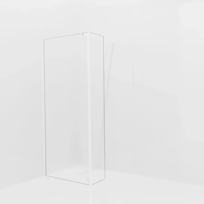 Balmani Modular Walk-In Dusche mit fester Seitenwand: 90 x 200 cm, Extra Klarglas, inklusive Coating, Profil Weiß matt Rabatt