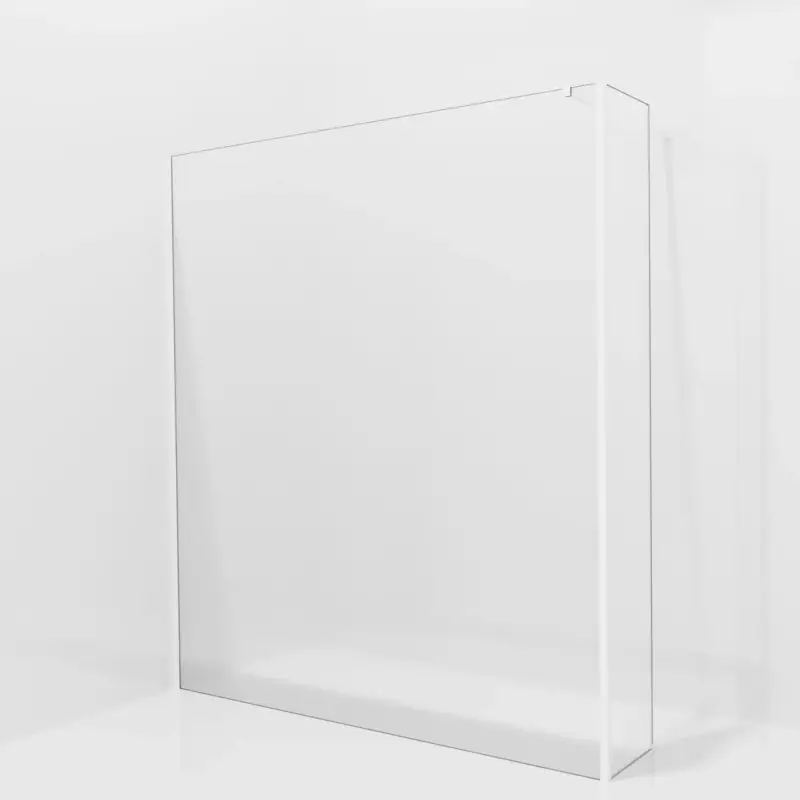 Neuheit Balmani Modular Walk-In Dusche mit fester Seitenwand: 180 x 200 cm, Ribs, inklusive Coating, Profil Weiß matt
