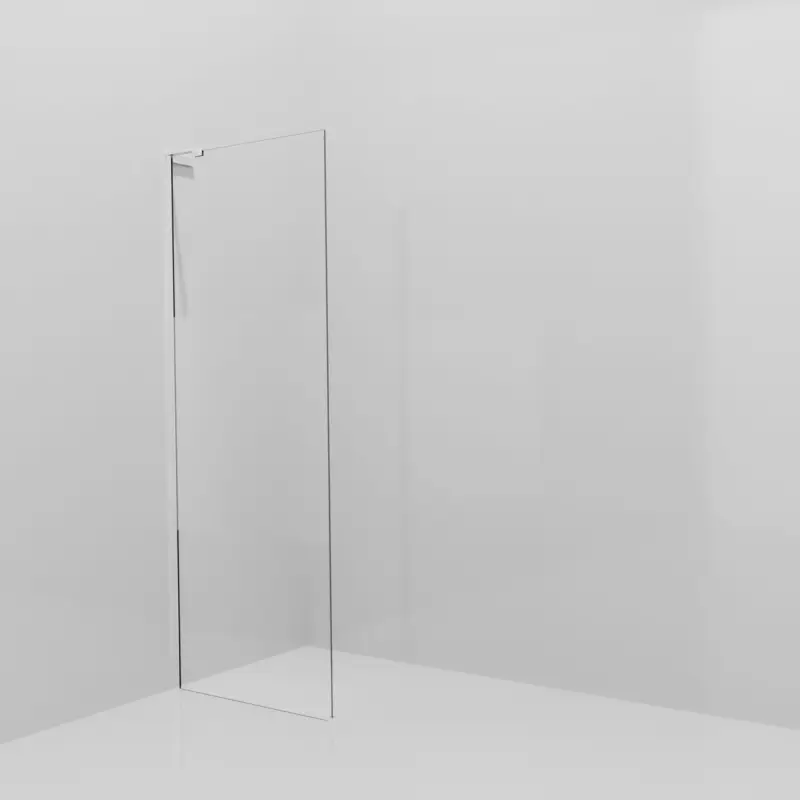 Knallerangebot Balmani Modular Walk-In Dusche: 80 x 200 cm, Klarglas mit mattiertem Streifen, inklusive Coating, Profil Chrom glänzend mit L-Shape