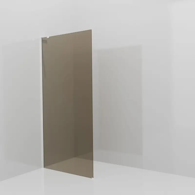 Balmani Modular Walk-In Dusche: 100 x 200 cm, Bronze Glas, inklusive Coating, Profil Chrom glänzend mit L-Shape Direkt Vom Hersteller