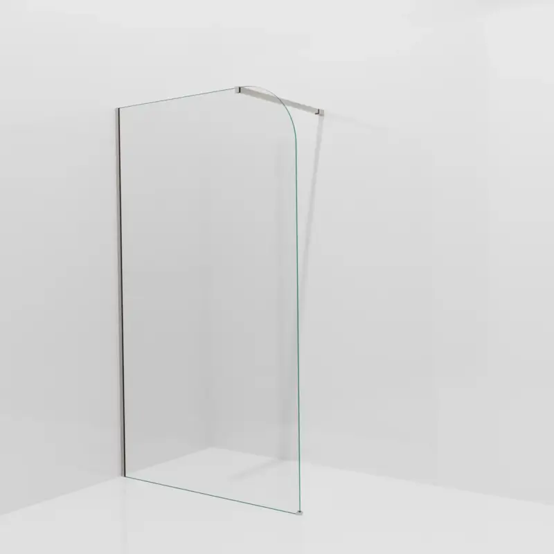 Balmani Modular Walk-In Dusche: 120 x 200 cm, Klarglas abgerundet, inklusive Coating, Profil Brushed CoolMetal Jetzt Kaufen