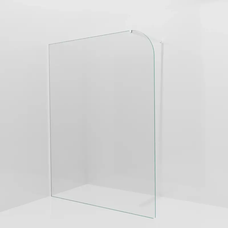 Billig Balmani Modular Walk-In Dusche: 160 x 200 cm, Klarglas abgerundet, inklusive Coating, Profil Weiß matt