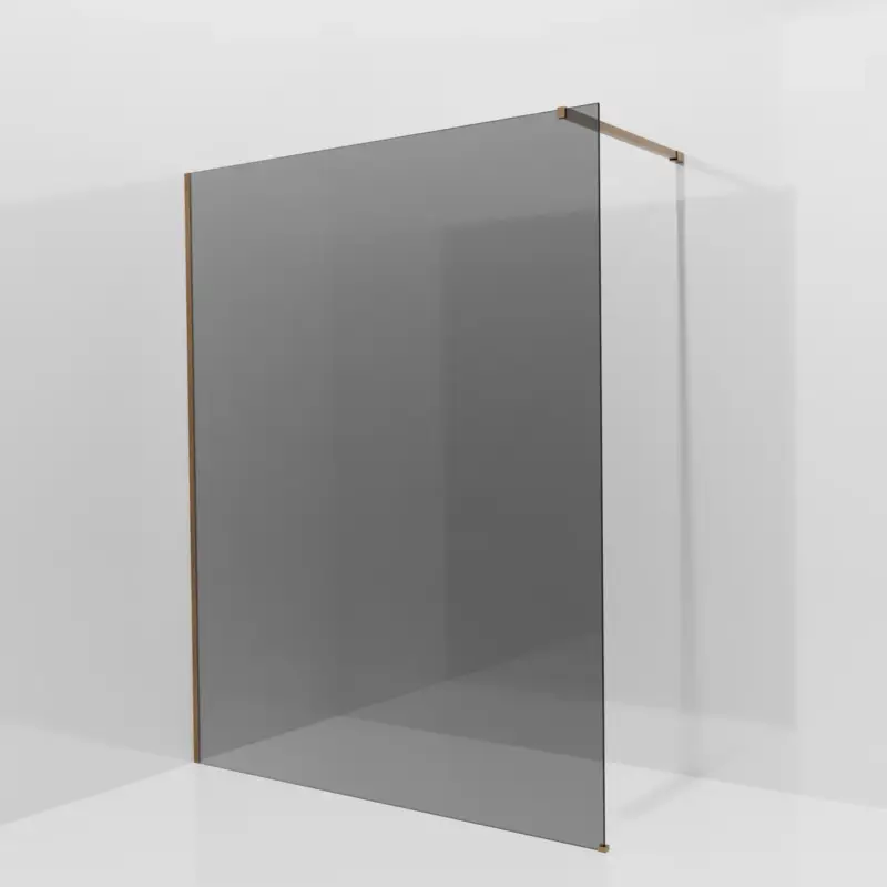 Sichere Zahlung Balmani Modular Walk-In Dusche: 160 x 200 cm, Rauchglas, inklusive Coating, Profil Brushed Rosegold