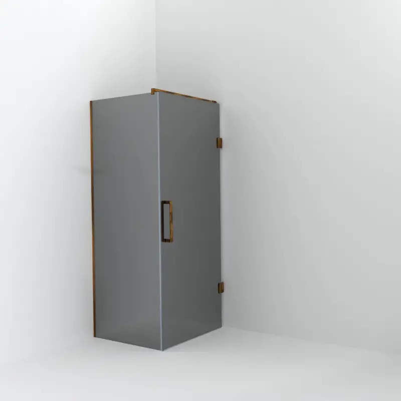 Sale Balmani Modular Walk-In Dusche mit Tür: 80 x 200 cm mit Tür 90 cm, Reflex-Spiegelglas inklusive Coating, Profil Brushed Rosegold