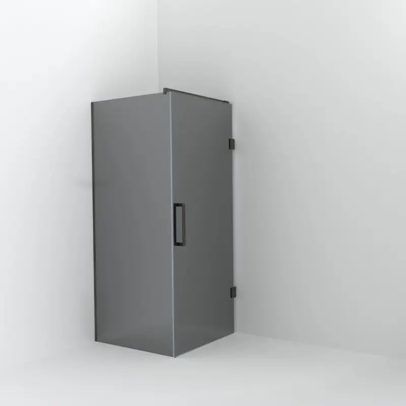 Balmani Modular Walk-In Dusche mit Tür: 90 x 200 cm mit Tür 90 cm, Reflex-Spiegelglas inklusive Coating, Profil Brushed GunMetal Jetzt Bestellen