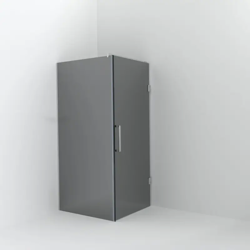 Nur Heute Balmani Modular Walk-In Dusche mit Tür: 100 x 200 cm mit Tür 90 cm, Reflex-Spiegelglas inklusive Coating, Profil Chrom glänzend