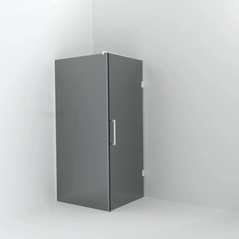 Balmani Modular Walk-In Dusche mit Tür: 100 x 200 cm mit Tür 90 cm, Reflex-Spiegelglas inklusive Coating, Profil Weiß matt Bestpreis