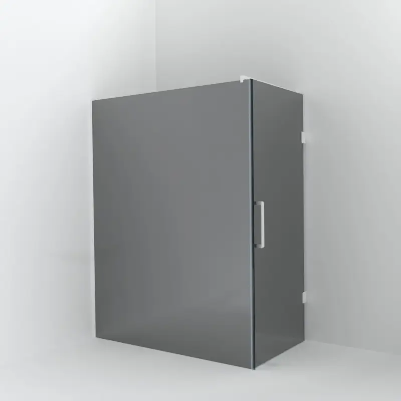 Balmani Modular Walk-In Dusche mit Tür: 160 x 200 cm mit Tür 90 cm, Reflex-Spiegelglas inklusive Coating, Profil Weiß matt Schneller Versand