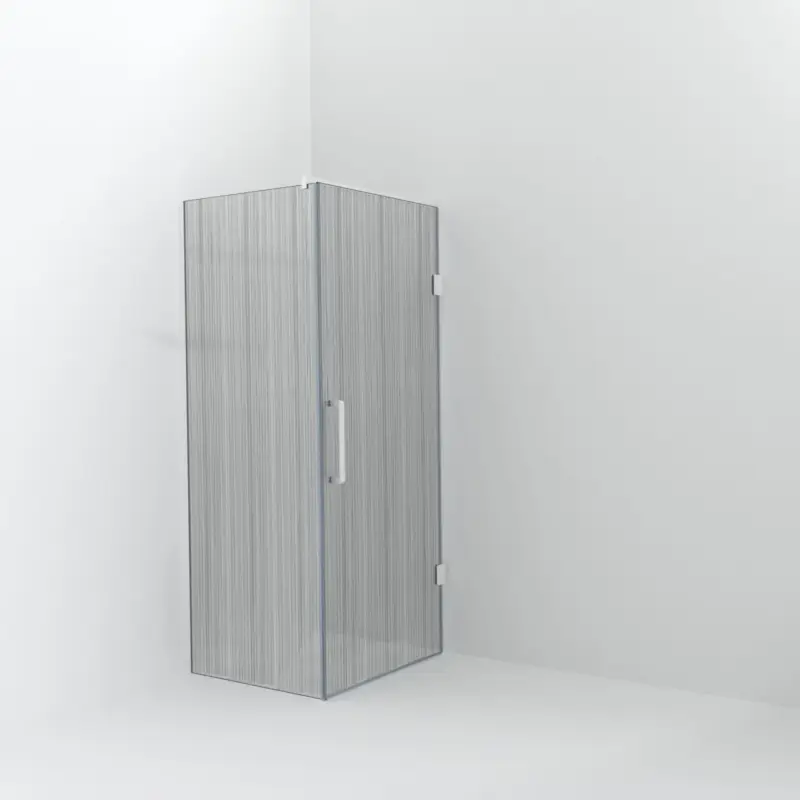 Balmani Modular Walk-In Dusche mit Tür: 80 x 200 cm mit Tür 90 cm, Mikado inklusive Coating, Profil Weiß matt Nur Für Kurze Zeit