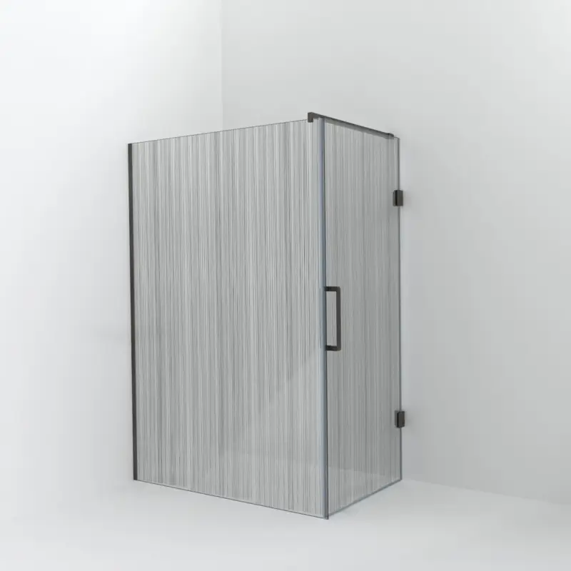 Bestpreis Balmani Modular Walk-In Dusche mit Tür: 140 x 200 cm mit Tür 90 cm, Mikado inklusive Coating, Profil Brushed GunMetal