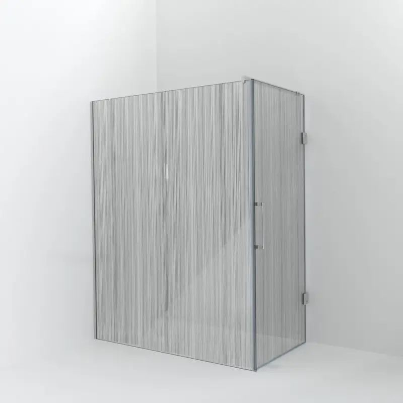 Balmani Modular Walk-In Dusche mit Tür: 160 x 200 cm mit Tür 90 cm, Mikado inklusive Coating, Profil Chrom glänzend Billig