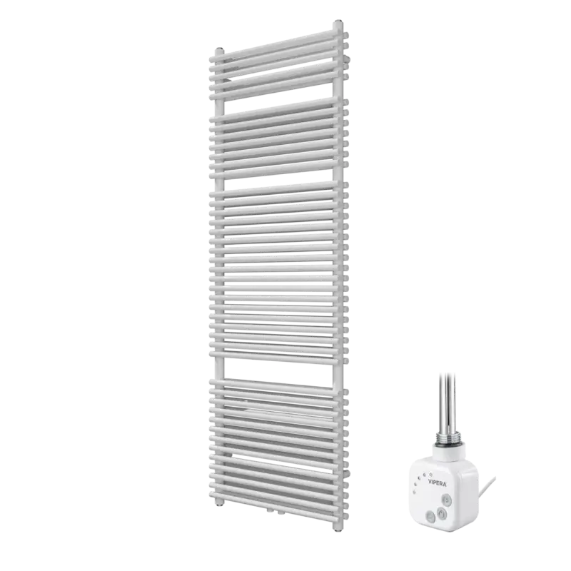 Vipera Alegria Doppel Handtuchheizkörper 60 x 180 cm Elektrische Heizung Weiß glänzend Seiten- und Mittelanschluss 1500W, inkl. Widerstand Top-Seller