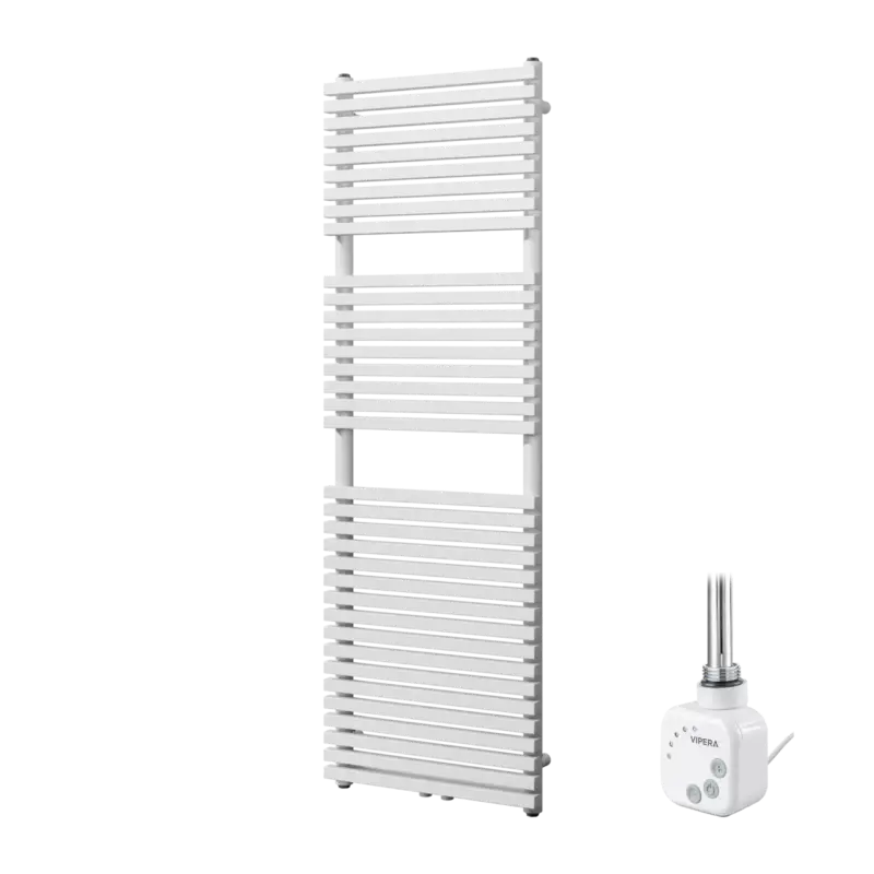 Solange Der Vorrat Reicht Vipera Vesuvio Einzel Handtuchheizkörper 50 x 150 cm Elektrische Heizung Weiß matt Seiten- und Mittelanschluss 800W, inkl. Widerstand