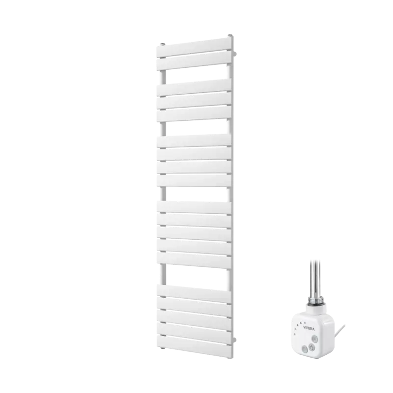 Begrenztes Angebot Vipera Vulcan Einzel Handtuchheizkörper 60 x 180 cm Elektrische Heizung Weiß matt Seitenanschluss 1000W, inkl. Widerstand