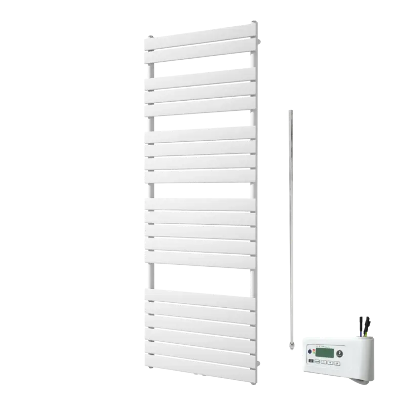 Vipera Vulcan Einzel Handtuchheizkörper 70 x 190 cm Elektrische Heizung weiß matt Seiten- und Mittelanschluss 1.250W, inkl. Widerstand Solange Der Vorrat Reicht