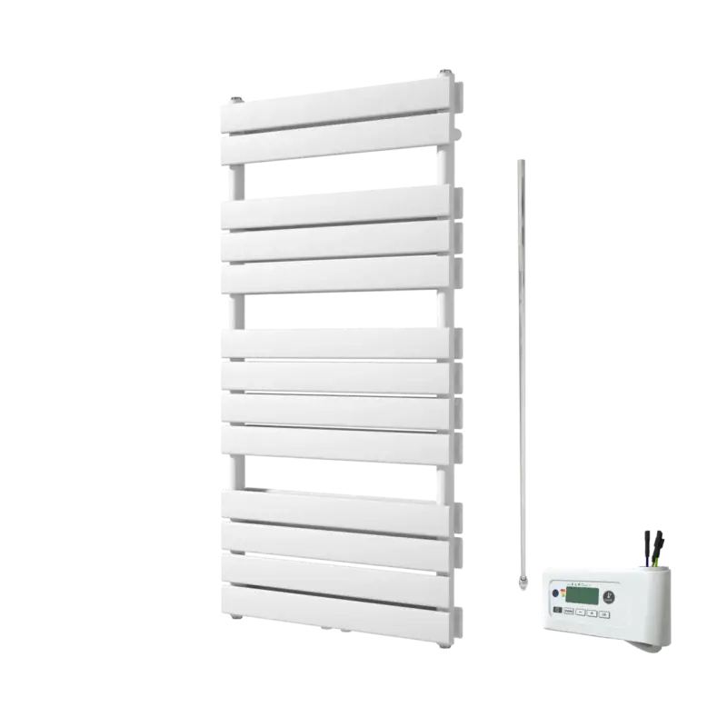 Vipera Vulcan Doppel Handtuchheizkörper 60 x 123 cm Elektrische Heizung weiß matt Seiten- und Mittelanschluss 1.000W, inkl. Widerstand Wochenendangebot