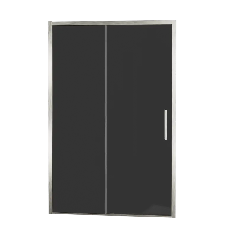 Balmani Senses Design Dusche Schiebetür, umkehrbar, 140 cm x 210 cm, Rauchglas, Profil Brushed CoolMetal Bestpreis