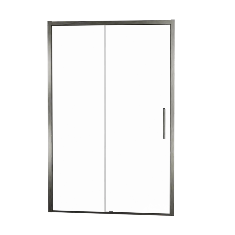 Preis Gesenkt Balmani Senses Design Dusche Schiebetür, umkehrbar, 180 cm x 210 cm, Klarglas, Profil Brushed GunMetal