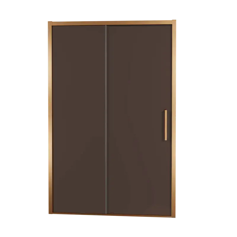 Balmani Senses Design Dusche Schiebetür, umkehrbar, 160 cm x 210 cm, Bronze Glas, Profil Brushed Rosegold Neue Ware