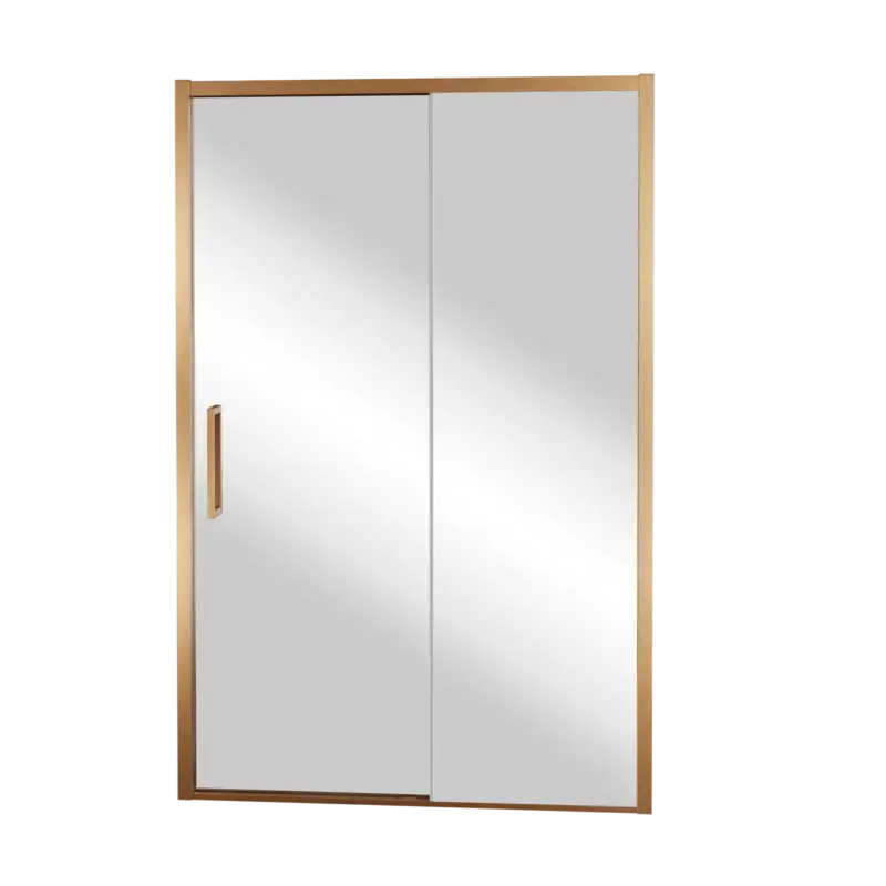 Balmani Senses Design Dusche Schiebetür, Rechts, 160 cm x 210 cm, Reflex-Spiegelglas, Profil Brushed Rosegold Aktuell