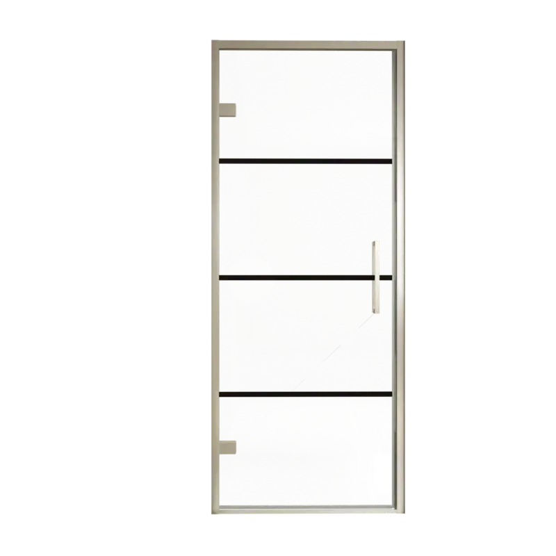 Online Kaufen Balmani Senses Design Dusche Drehtür, Links, 90 cm x 210 cm, Lined, Profil Brushed CoolMetal