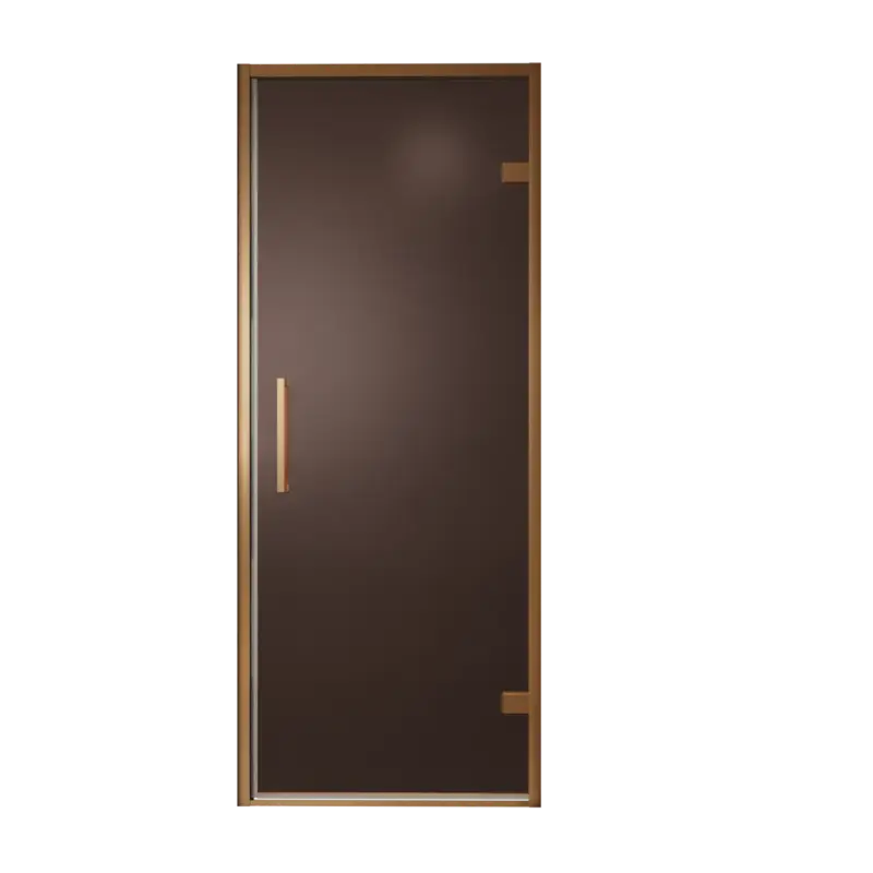 Balmani Senses Design Dusche Drehtür, Rechts, 90 cm x 210 cm, Bronze, Profil Brushed Rosegold Nur Für Kurze Zeit