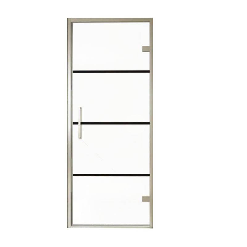 Balmani Senses Design Dusche Drehtür, Rechts, 90 cm x 210 cm, Lined, Profil Brushed CoolMetal, inklusive Coating Sale