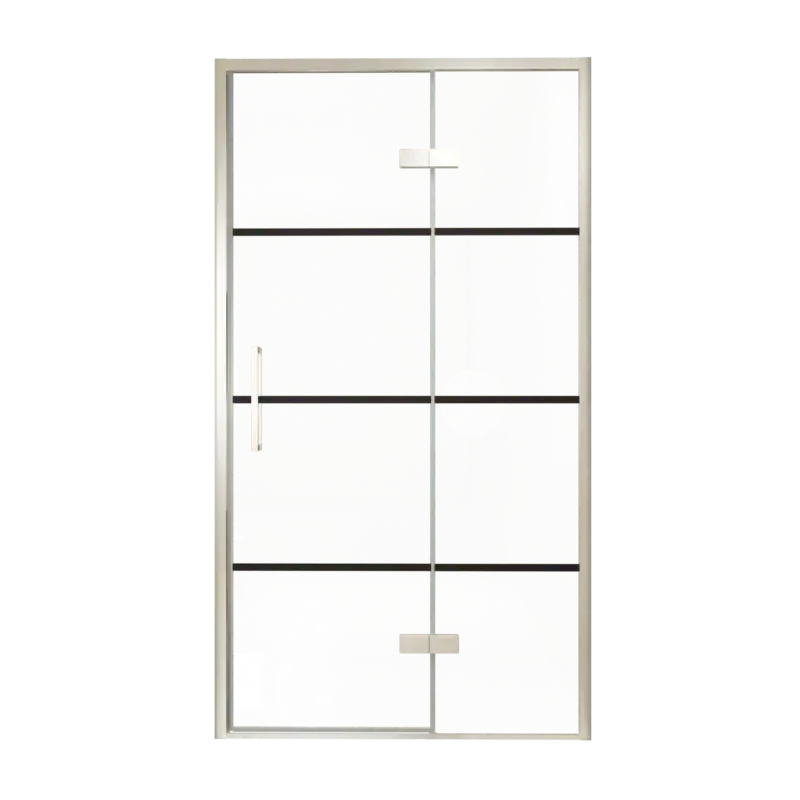 Balmani Senses Design Dusche Drehtür, Rechts, 120 cm x 210 cm, Lined, Profil Brushed CoolMetal, inklusive Coating Meistverkauft