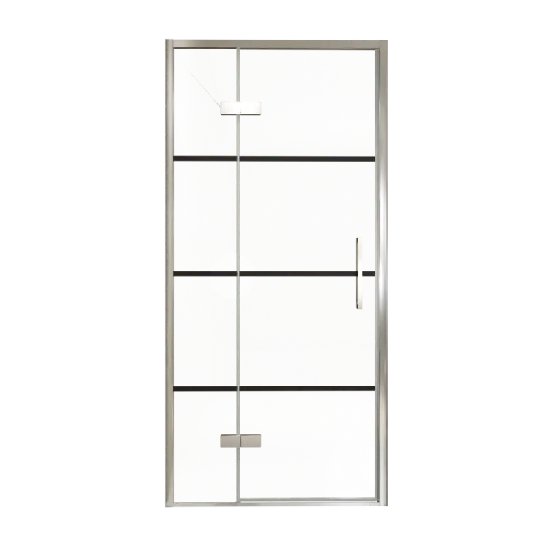 Balmani Senses Design Dusche Drehtür, Links, 100 cm x 210 cm, Lined, Profil Chrom, inklusive Coating Markenprodukt