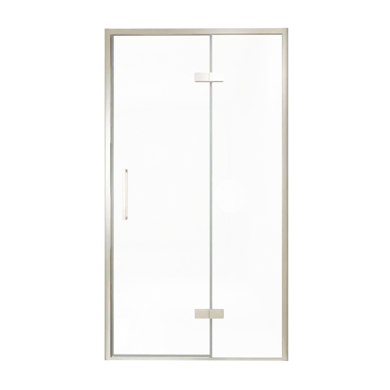 Balmani Senses Design Dusche Drehtür, Rechts, 120 cm x 210 cm, Klarglas, Profil Brushed CoolMetal, inklusive Coating Begrenztes Angebot