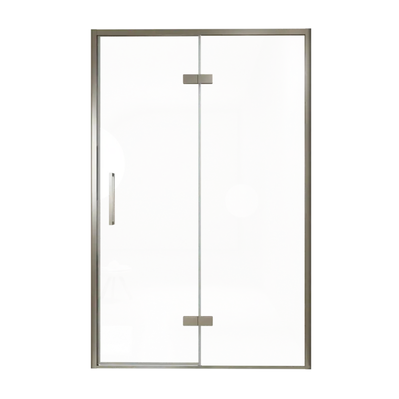 Jetzt Kaufen Balmani Senses Design Dusche Drehtür, Rechts, 140 cm x 210 cm, Klarglas, Profil Brushed GunMetal, inklusive Coating