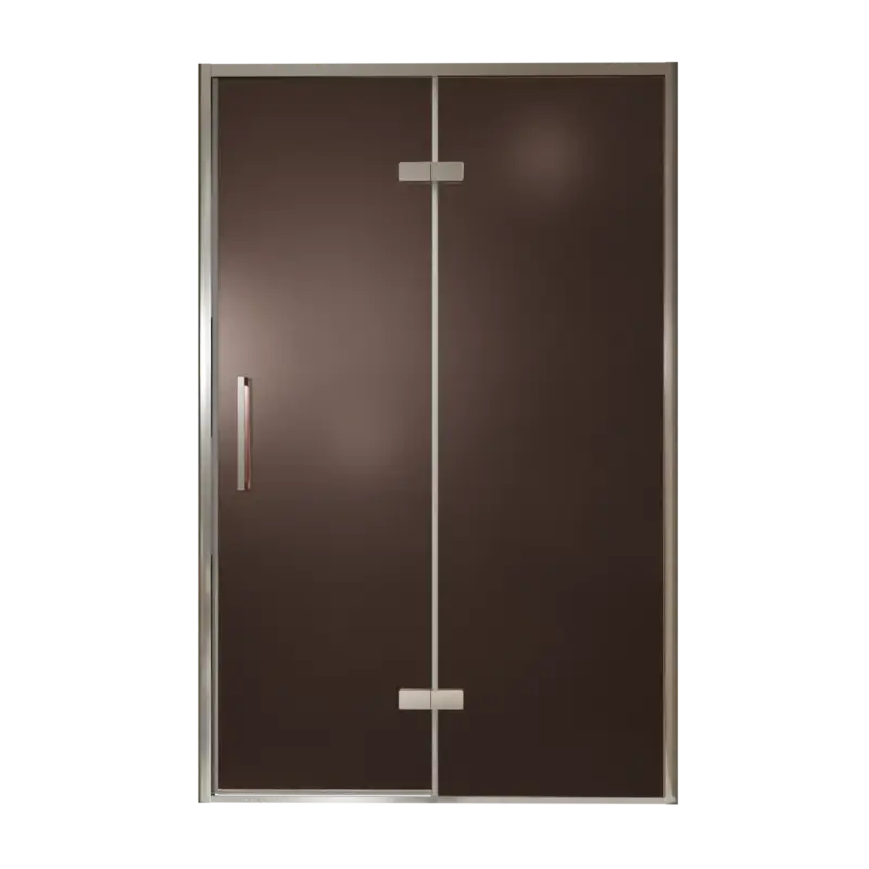 Balmani Senses Design Dusche Drehtür, Rechts, 140 cm x 210 cm, Bronze, Profil Chrom, inklusive Coating Preis Gesenkt
