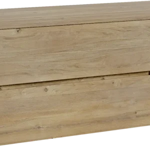 Abverkauf Storke Edge hängendes Möbelstück Set: 130 x 52 cm, Rohe Eiche, mit Panton Einzel- oder Doppel Waschtischplatte, Melamin Rohe Eiche