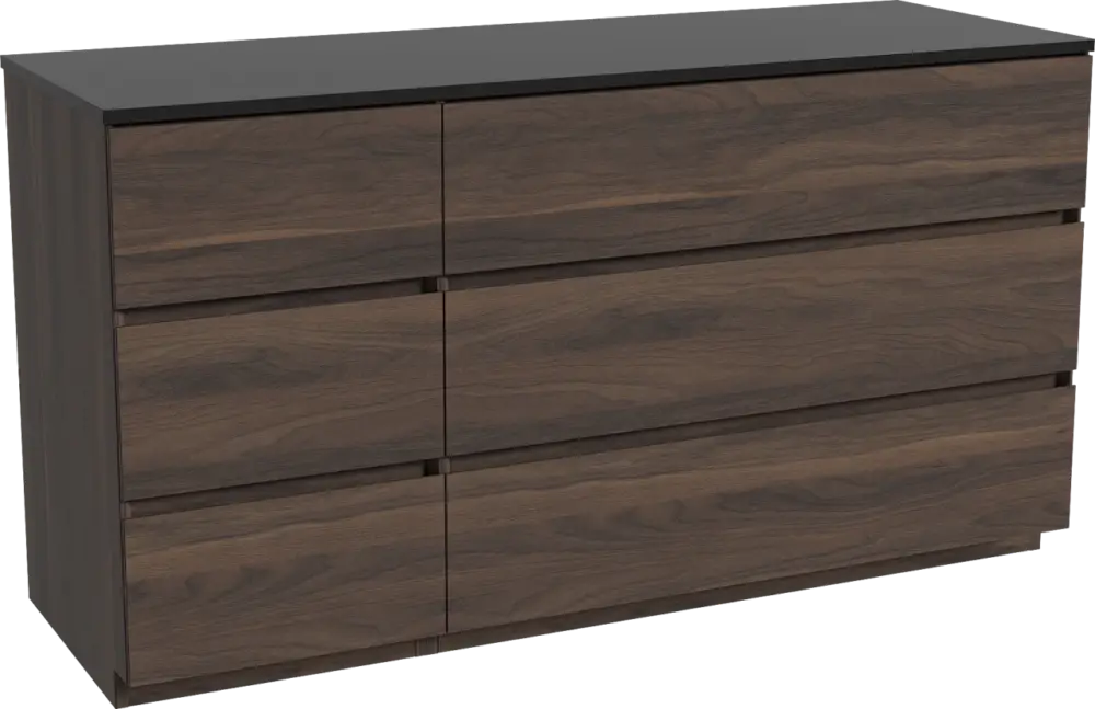 Storke Edge freistehendes Möbelstück Set: 150 x 52 cm, Nussbaum, mit Panton Einzel- oder Doppel Waschtischplatte, Pulverbeschichtetes MDF Schwarz matt Jetzt Kaufen