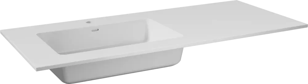Preisknaller Storke Bilia Waschtisch, links, Marmorkomposit glänzend, 120 x 52 cm, Schrankkombination 45 cm