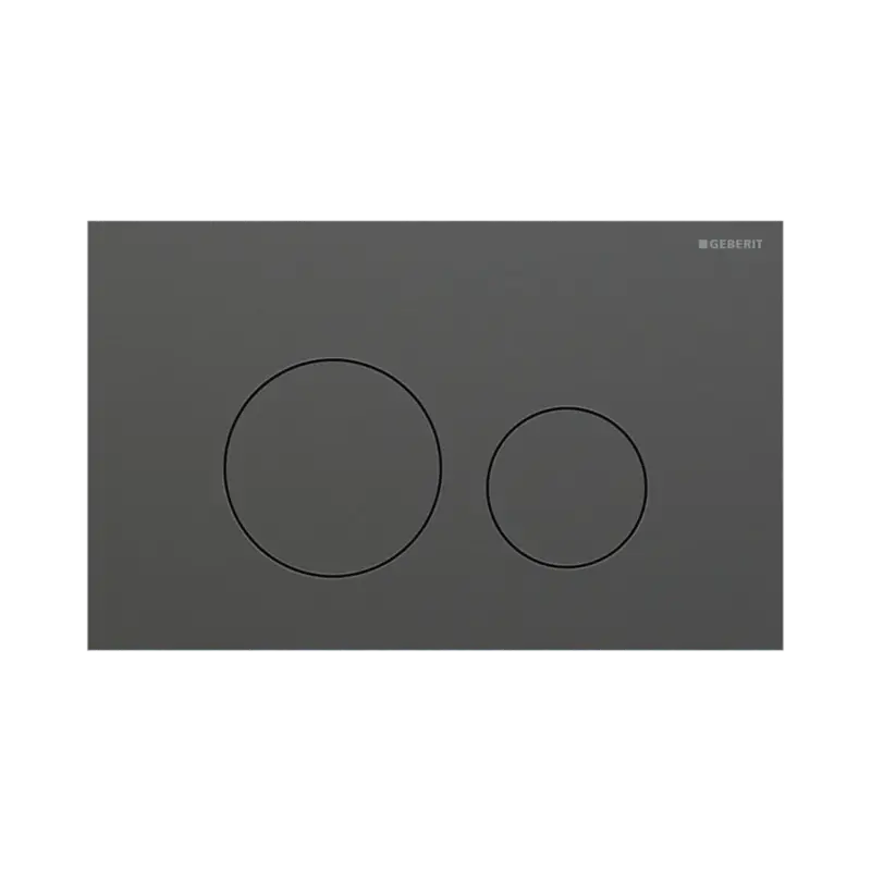 Aktuell Sigma40 Betätigungsplatte, rund, Brushed Black Chrome für Sigma UP320 und UP720 Einbauspülkasten