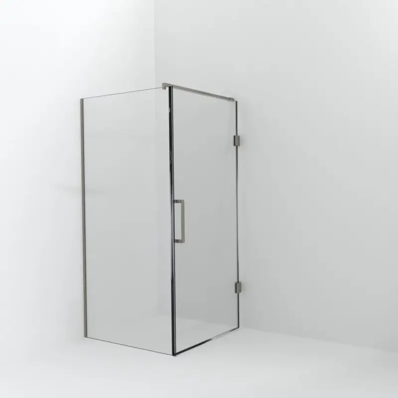 Direkt Vom Hersteller Balmani Modular Walk-In Dusche mit Tür: 100 x 200 cm mit Tür 100 cm, Klarglas inklusive Coating, Profil Brushed CoolMetal