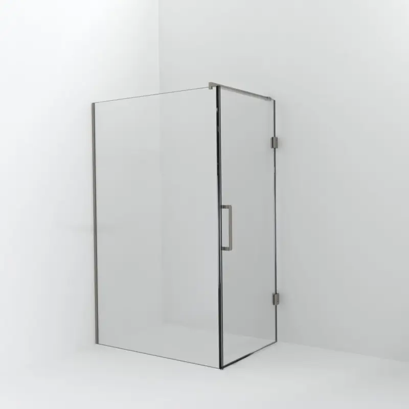 Beliebt Balmani Modular Walk-In Dusche mit Tür: 130 x 200 cm mit Tür 90 cm, Klarglas inklusive Coating, Profil Brushed CoolMetal