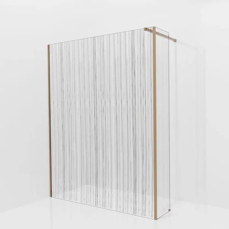Top-Seller Balmani Modular Walk-In Dusche mit fester Seitenwand: 160 x 200 cm, Mikado, Profil Brushed Rosegold