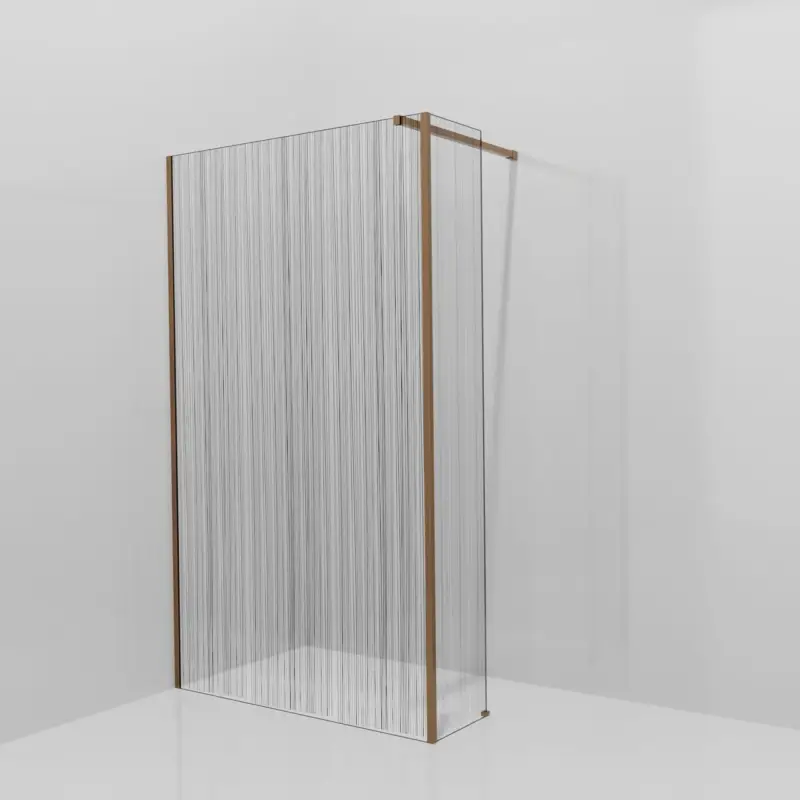 Balmani Modular Walk-In Dusche mit fester Seitenwand: 120 x 200 cm, Mikado, inklusive Coating, Profil Brushed Rosegold Kracherpreis