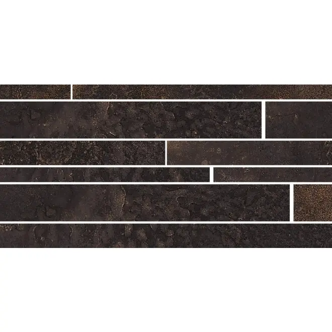 Sant Agostino Oxidart Black Naturale Mosaik Muretto 22,5x45 cm Preisknaller