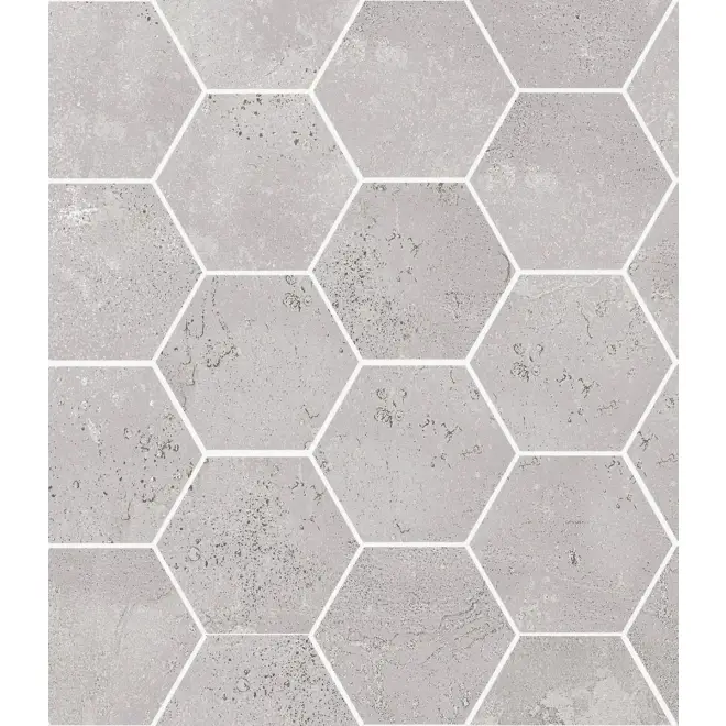 Sant Agostino Oxidart Silver Naturale Mosaik Hexagon 26x30 cm Nur Heute